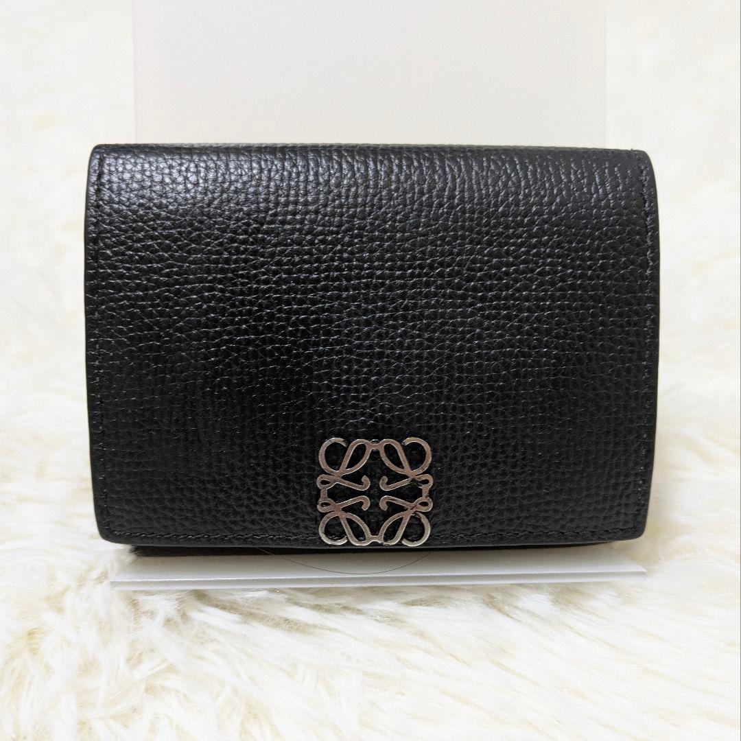 大人気✨LOEWE ロエベ　アナグラム　トライフォールドウォレット　Ｗホック