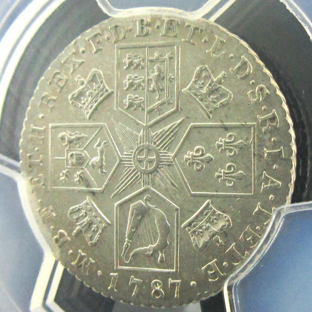 1787 イギリス シリング銀貨 ジョージ3世 PCGS アンティーク 
