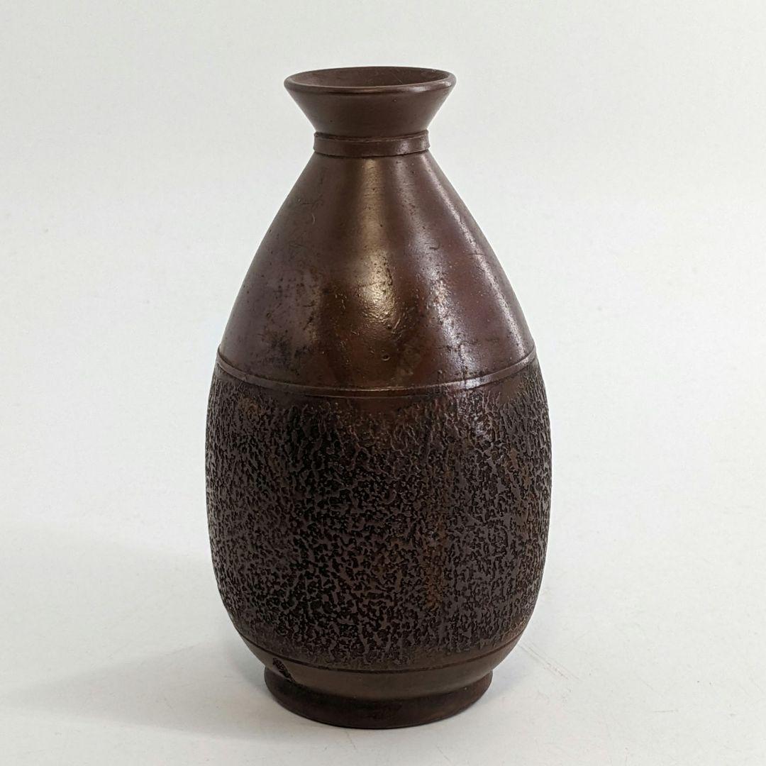 人間国宝山本陶秀（楽友銘） 備前焼 石目徳利 共箱共布栞 とっくり 酒器 工芸品