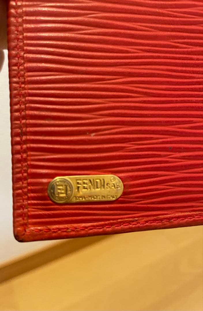 FENDI 二つ折り財布 ネイビー 手帳カバー