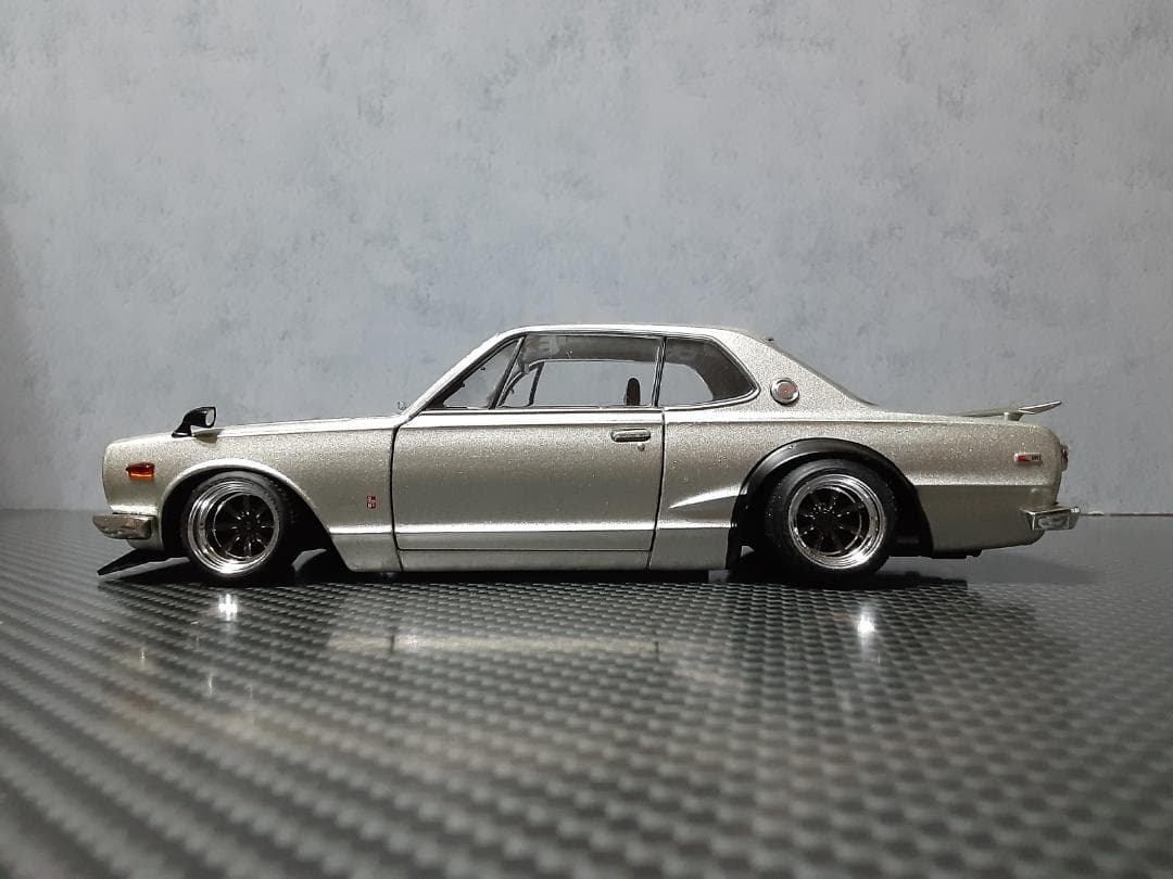 Hachette 1/24 日産 箱スカ GT-R カスタム改 ワタナベガンメタ