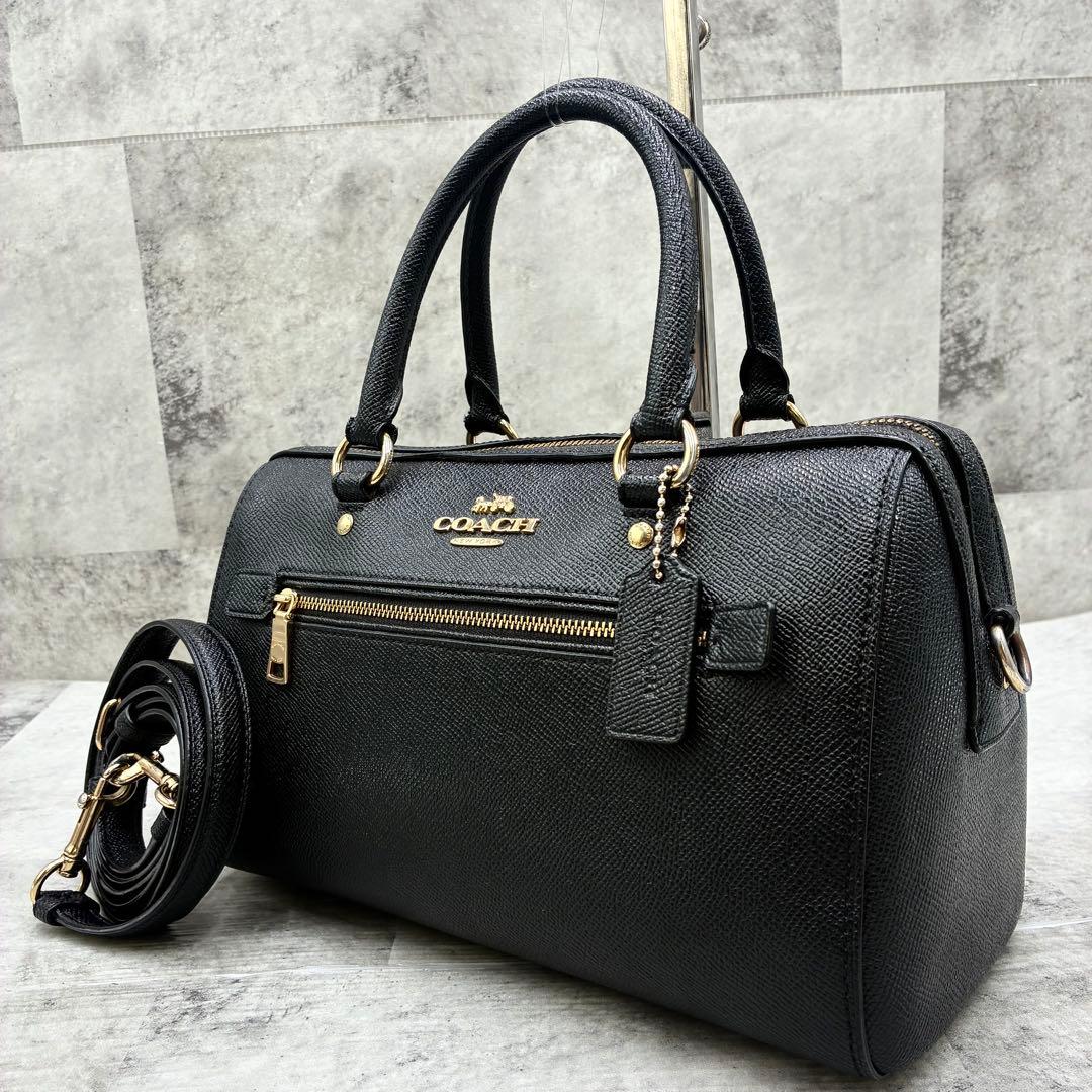 ✨美品✨コーチ　ローアンサッチェル　ショルダーバッグ 2way レザー　ブラック