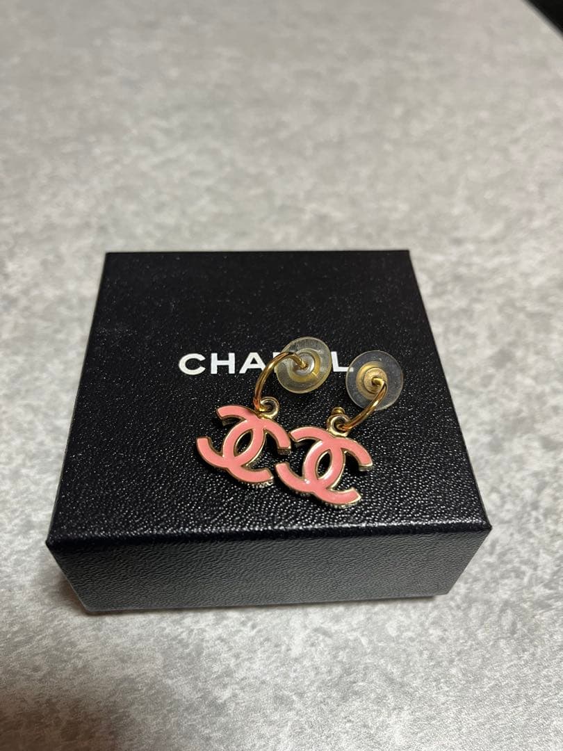CHANEL シャネル ピンク CCロゴ ピアス