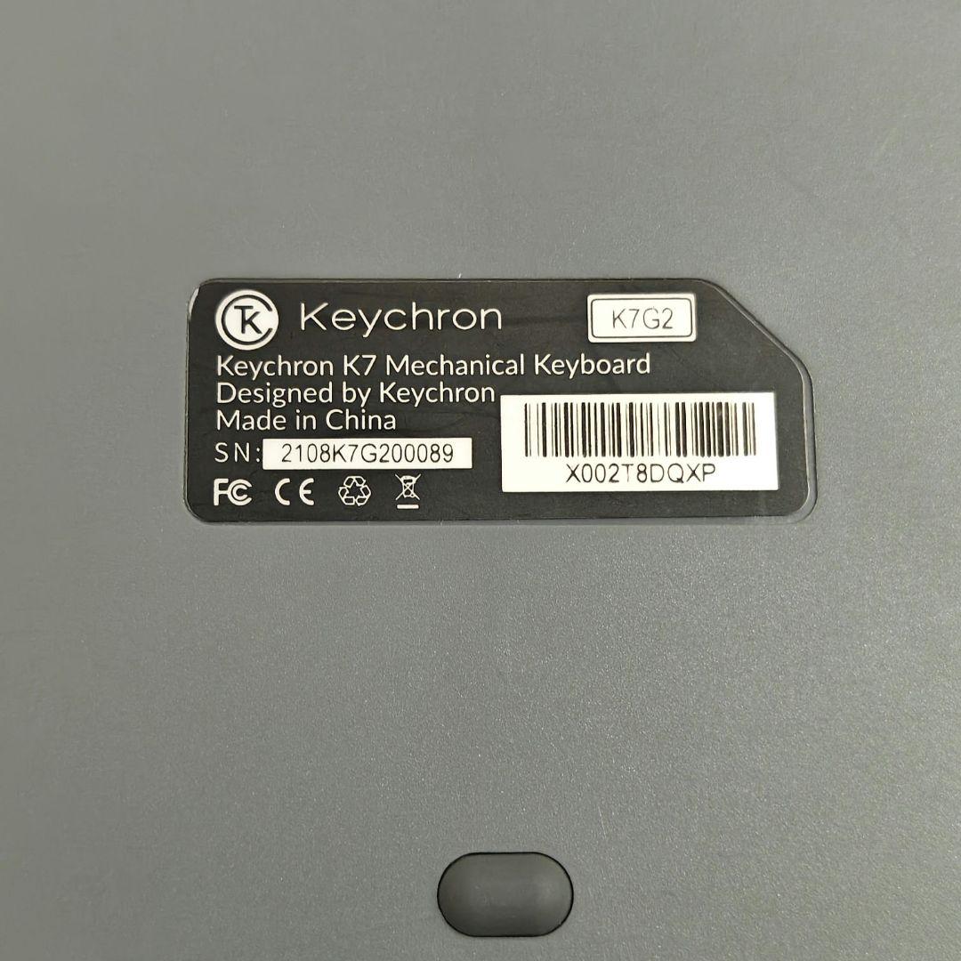 Keychron K7G2 US配列 青軸 白LED ホットスワップ