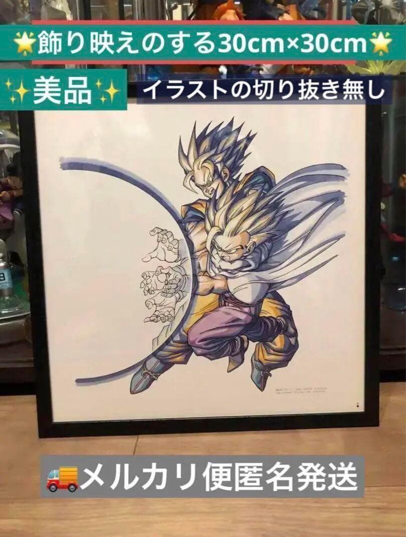 ドラゴンボール　イラスト 悟空　悟飯　親子かめはめ波　30cm×30cm