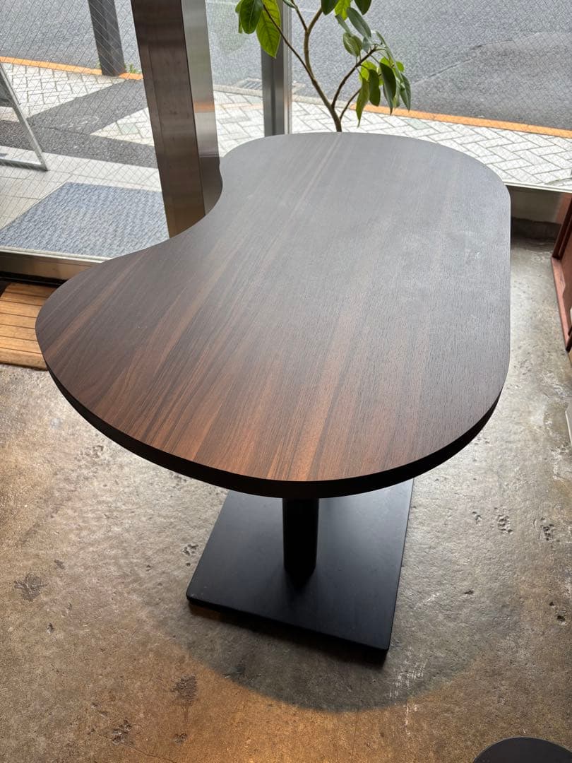 【特注】豆型テーブルダークブラウン