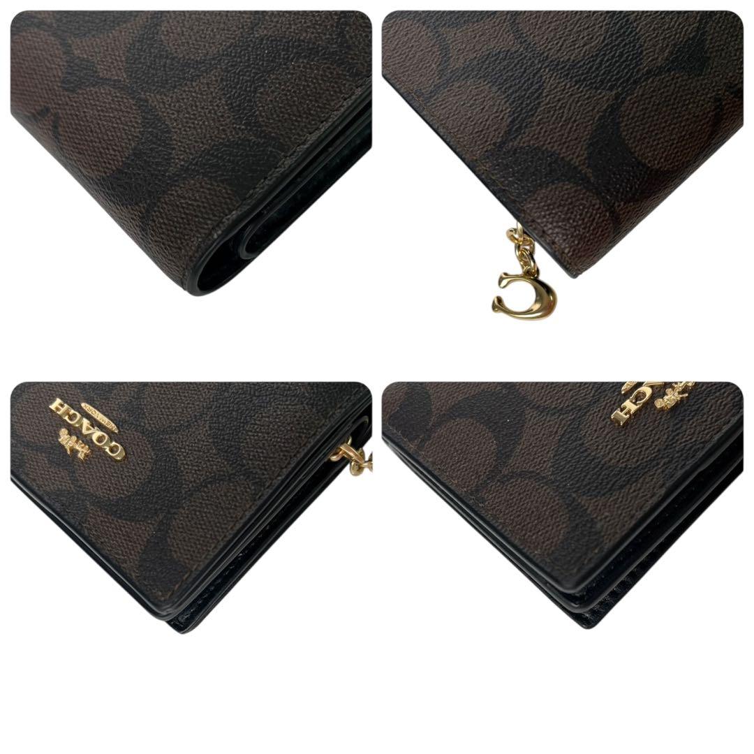 【未使用品】コーチ COACH 二つ折り財布 ブラウン ウォレット 財布　小銭