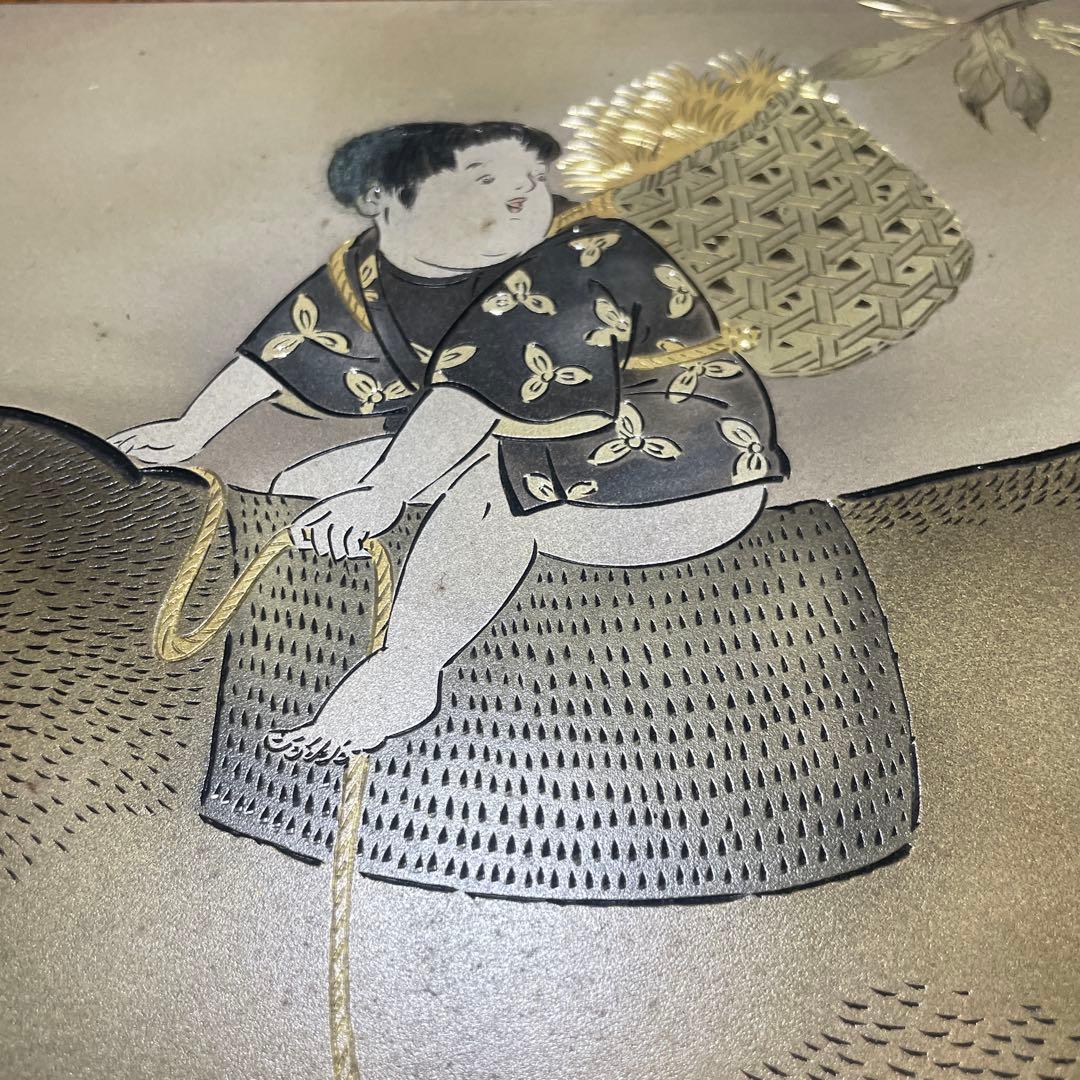 アンティークな銅板彫刻美術品　宗融子　美矩刻