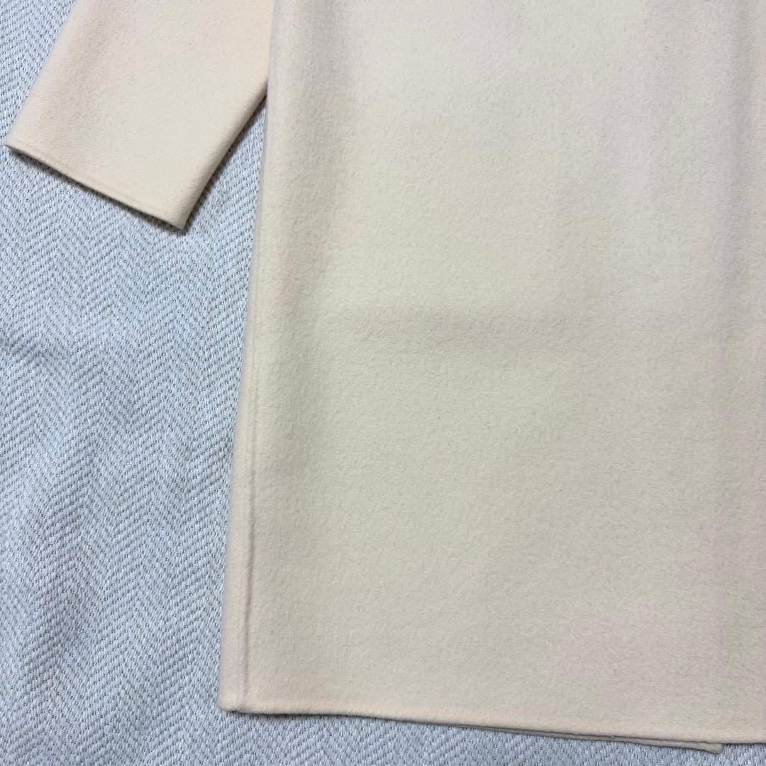 美品 Theory セオリー カシミヤ ウール チェスターコート アイボリー