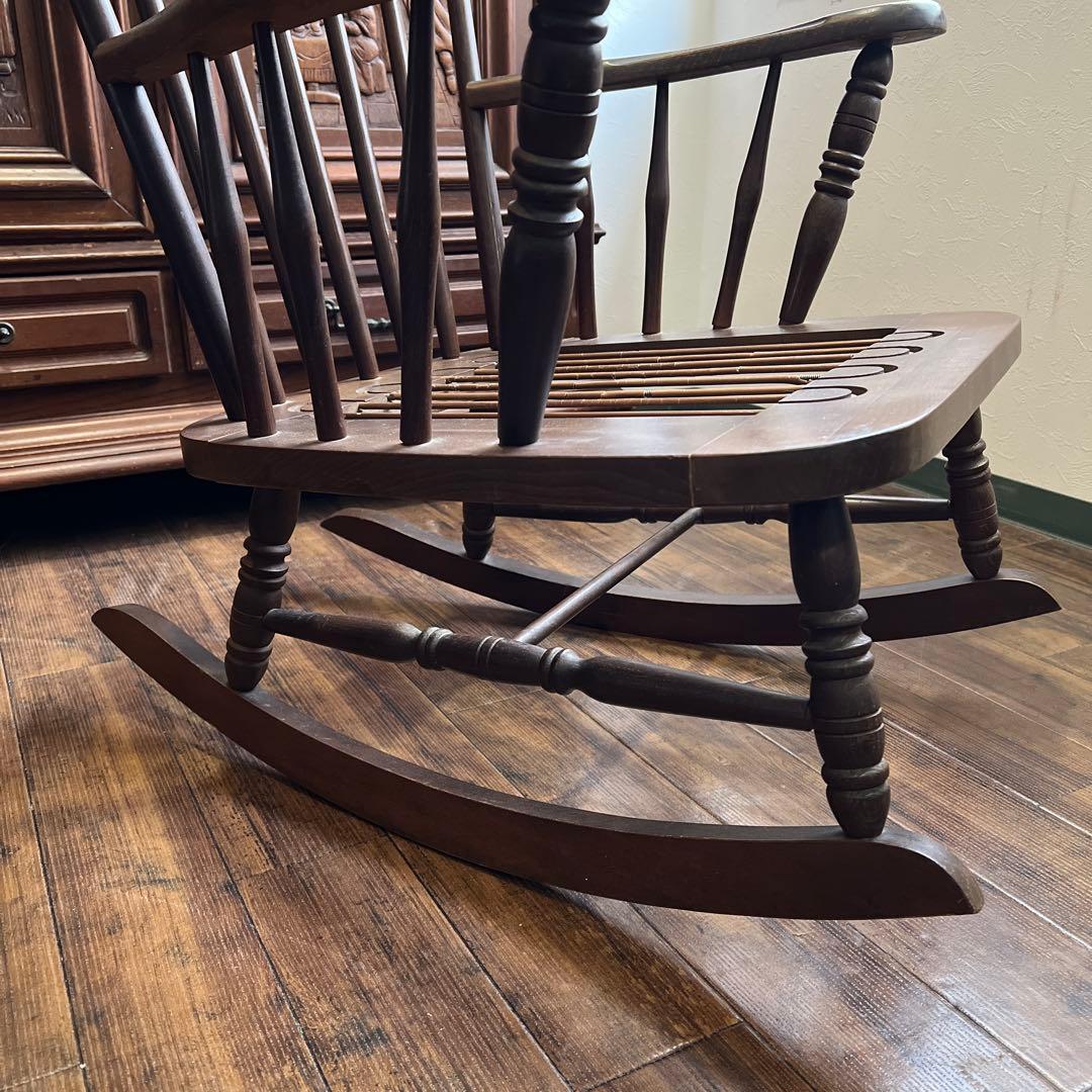 k365r120 和製ヴィンテージ ロッキングチェア 座面クッションなし