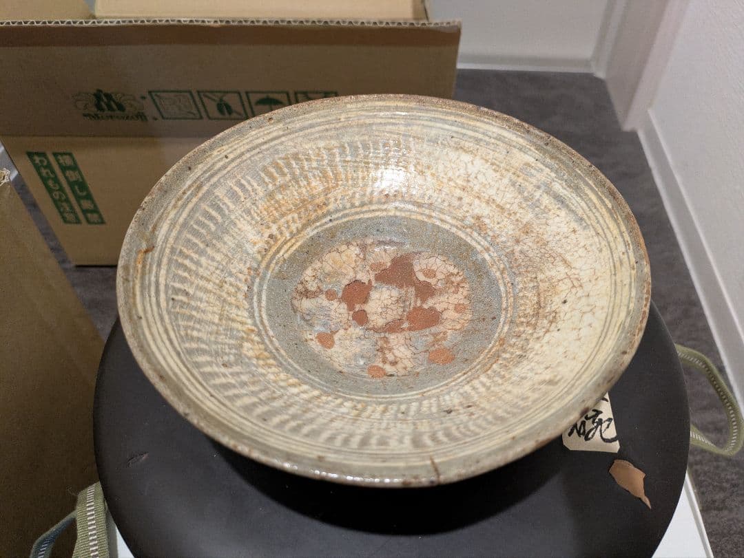 時代物　李朝　三島　高麗　平茶碗　夏茶碗　古美術品
