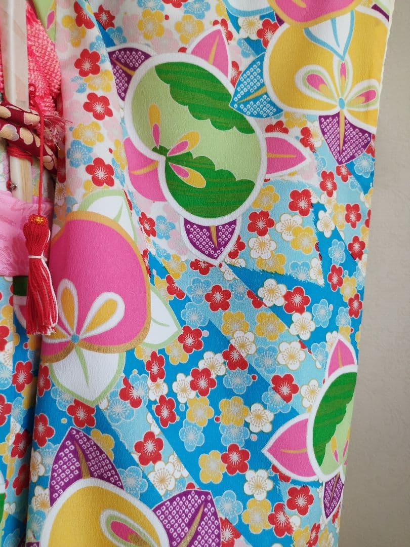 ブランドぷちぷり着物に友禅調の作り帯セット