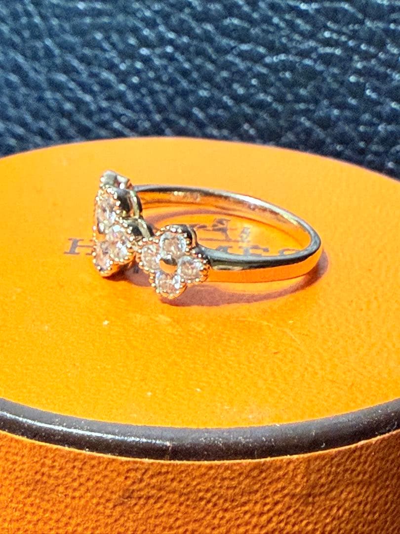 み*こ様 天然ダイヤモンド／ピンクゴールド／K18／リング／8号