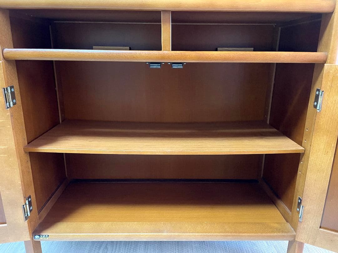 オールドカリモク　ラタン　電話台　FAX台　キャビネット