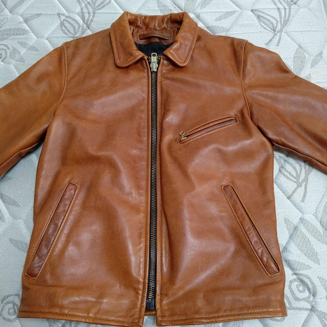 VANSON バンソン ENF エンフィールド 茶 36 ライダース 革ジャン