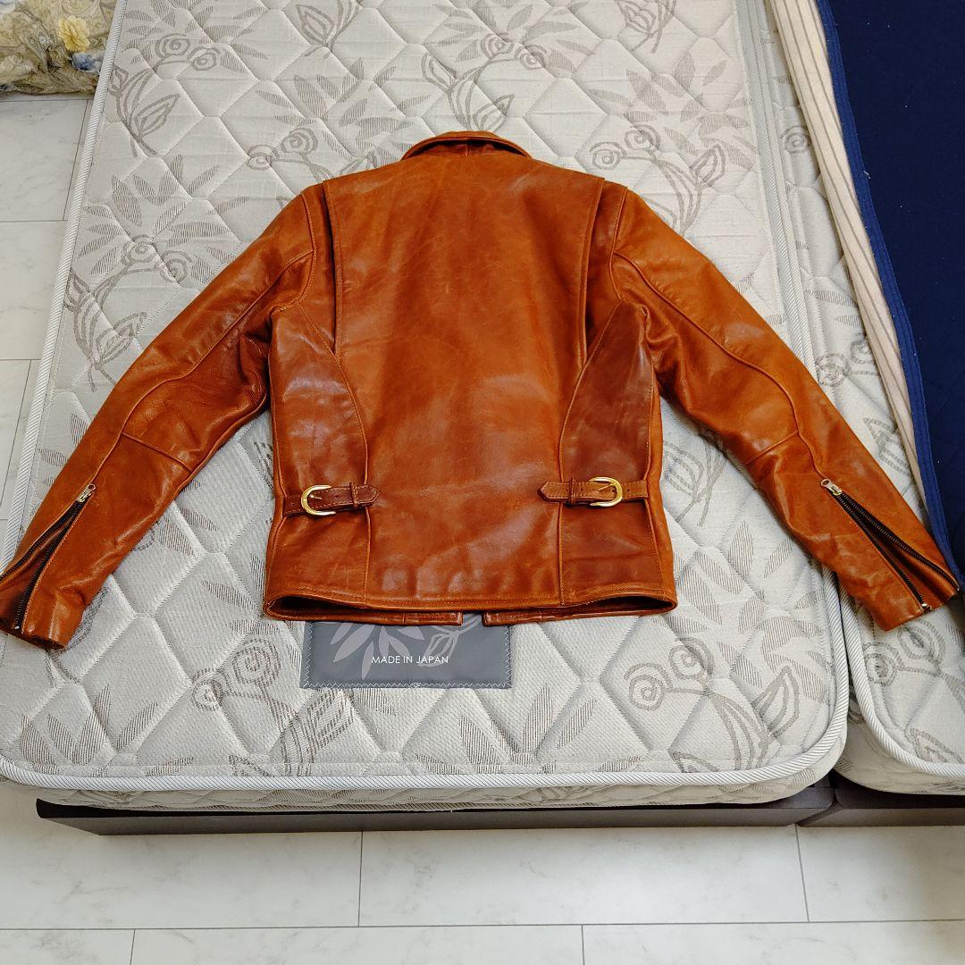 VANSON バンソン ENF エンフィールド 茶 36 ライダース 革ジャン