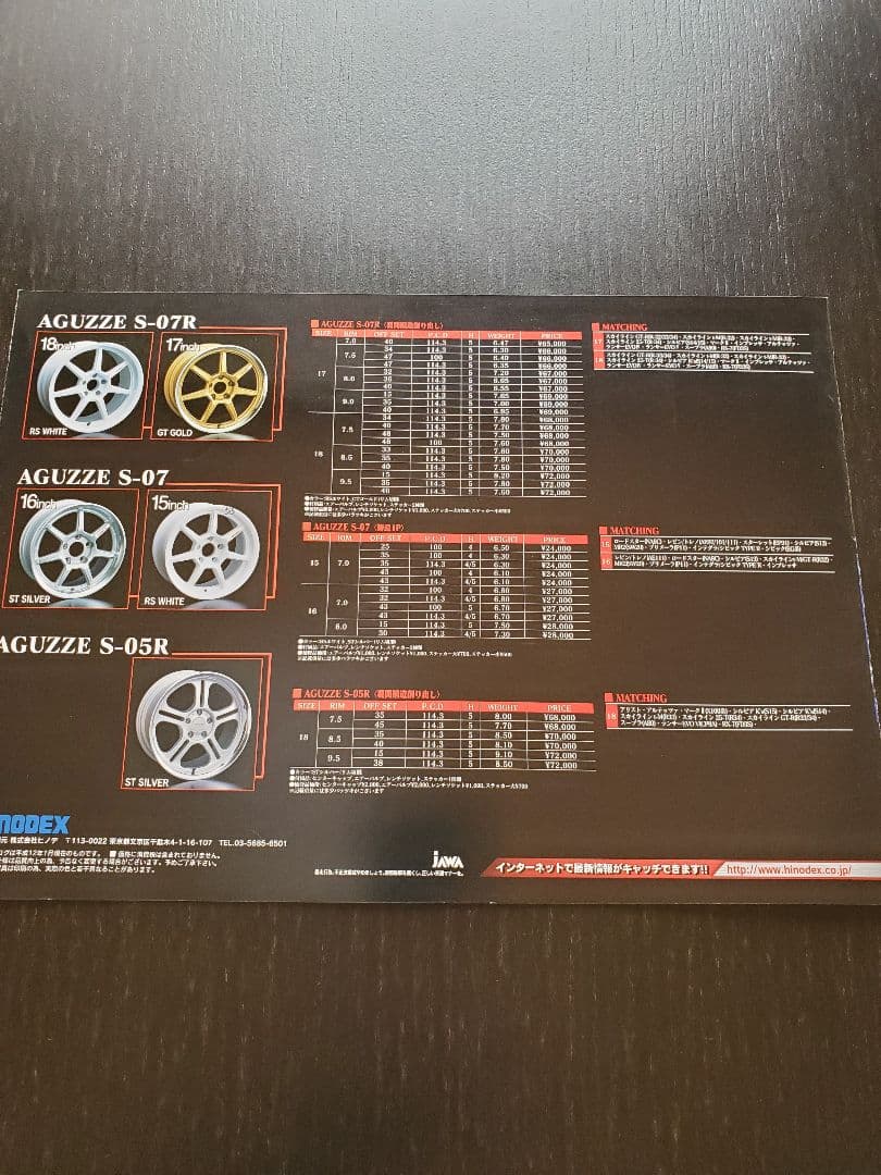 ☆超希少 ヒノデックス R34 GT-R 他 S-07R ホイール カタログ