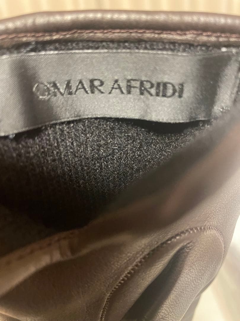 小物 OmarAfridi Curved gloves \"DARK BROWN\"