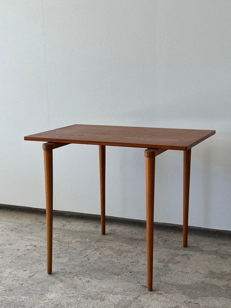 最終セール 70's 山口木材工芸 サイドテーブル チーク×ビーチ材｜送料込