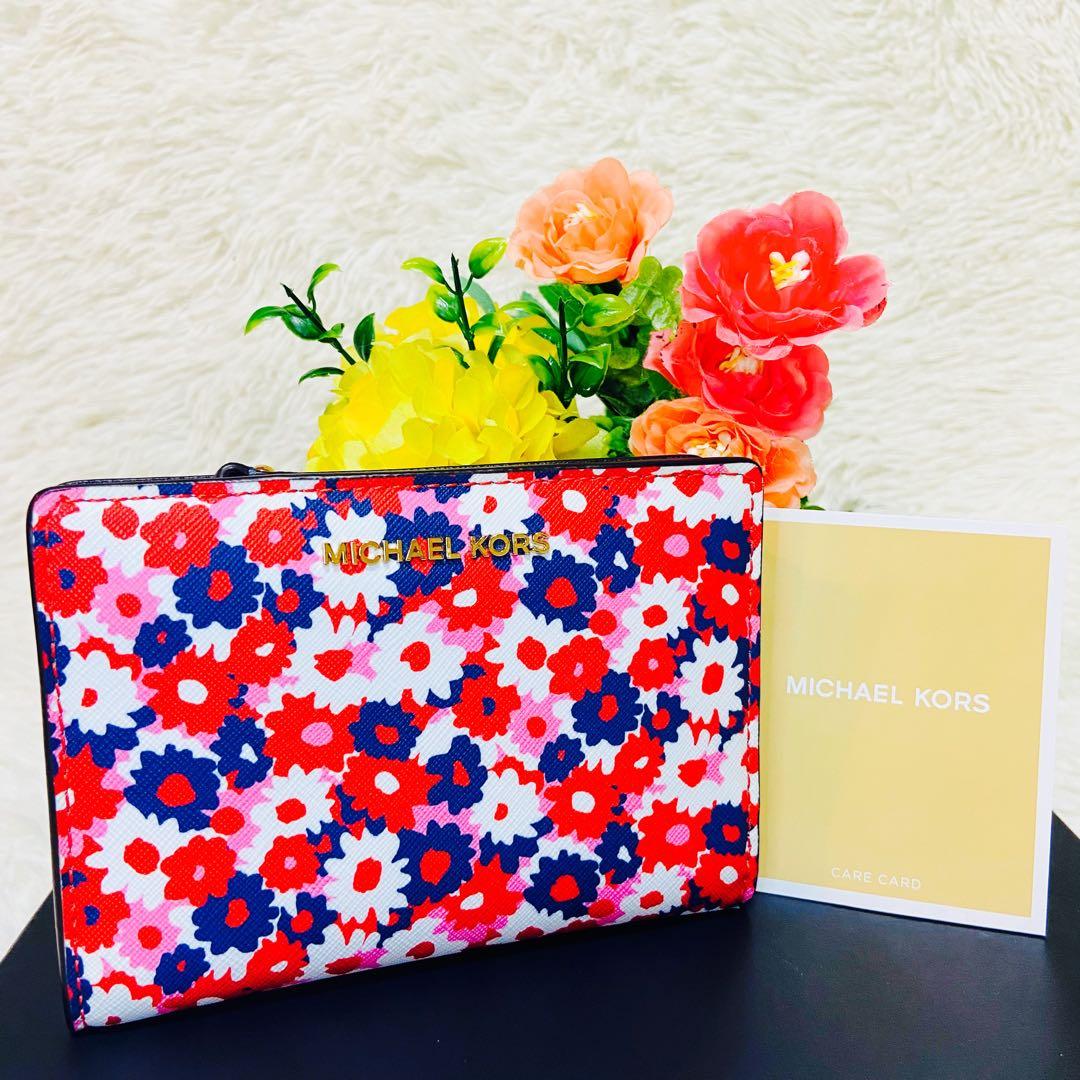 新品✨MICHAEL KORS✨マイケルコース✨花柄✨財布✨レディース✨二つ折り
