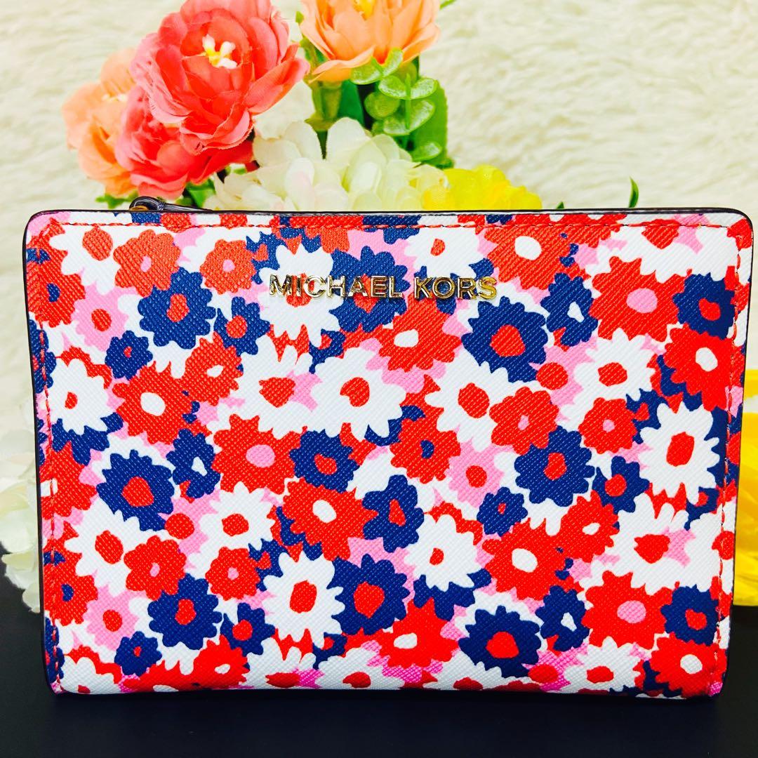 新品✨MICHAEL KORS✨マイケルコース✨花柄✨財布✨レディース✨二つ折り