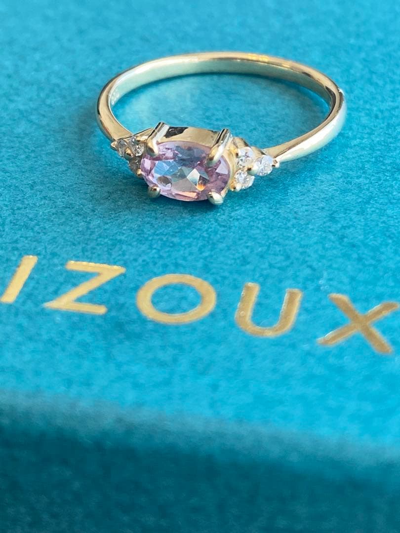 美品⭐︎BIZOUX ビズー K18YG シャンパンガーネット フラヴィリング