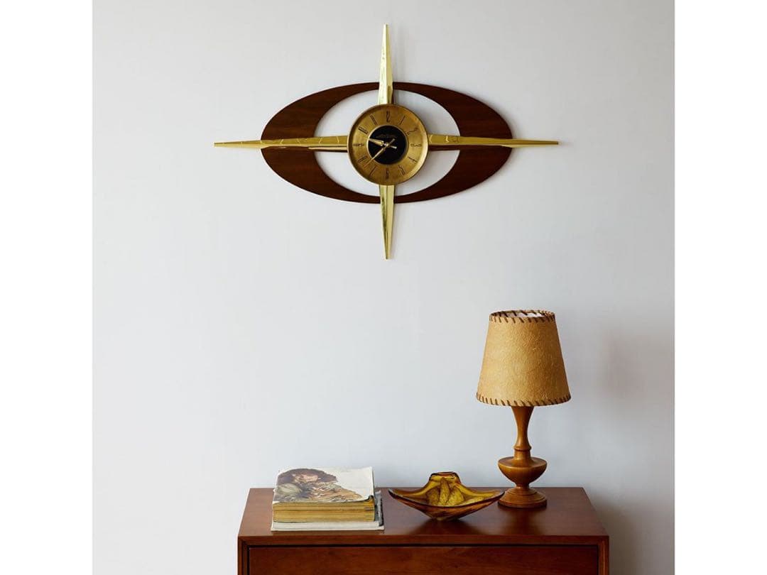 ミッドセンチュリー　レトロフューチャー　掛け時計