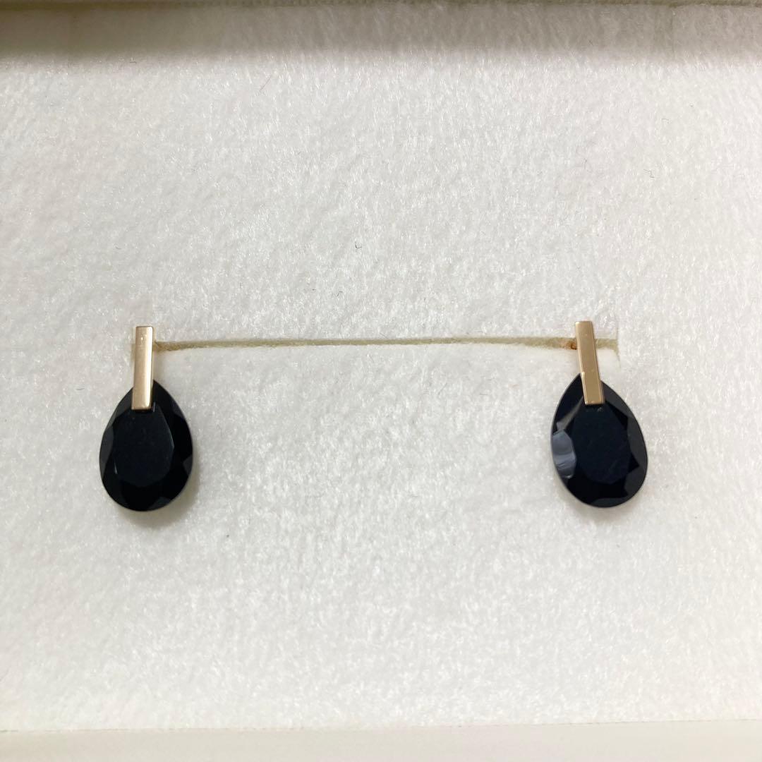 anq. K10 オニキス ピアス モード 現行品