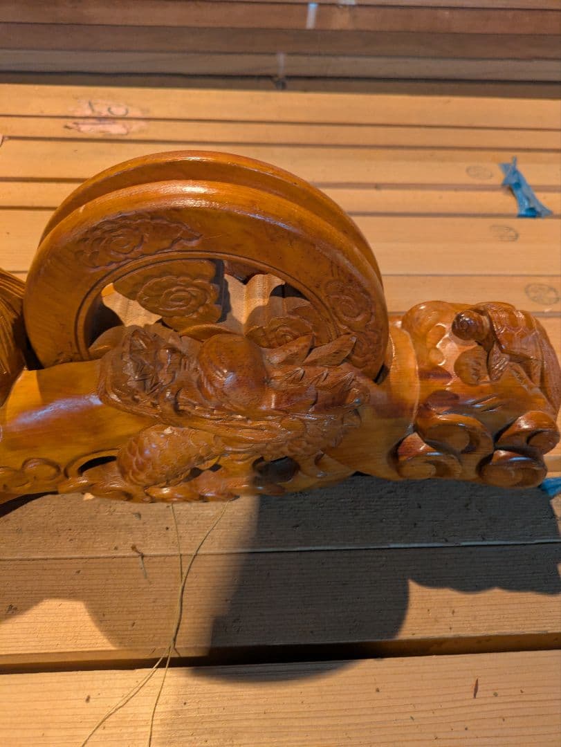 ぐ*ず様 木製墨壺工芸品