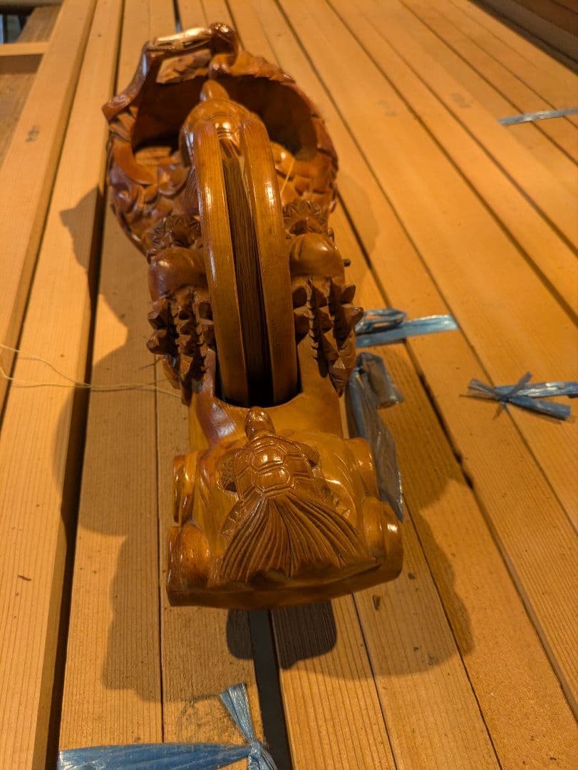 ぐ*ず様 木製墨壺工芸品