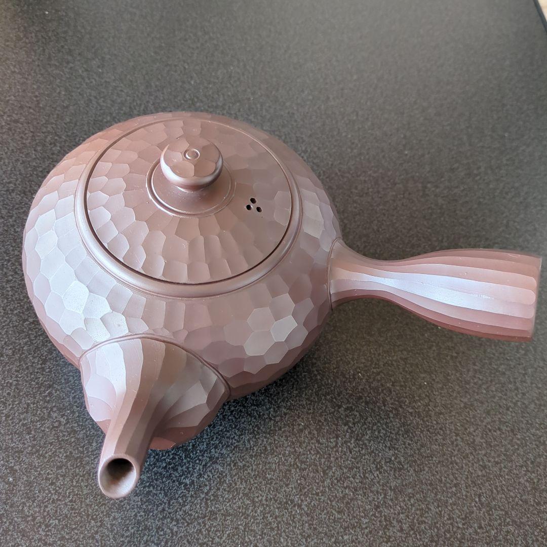 美品 韓国 希少 未使用 森伊呂久 万古焼 急須 木箱入 ダイヤカット 茶器