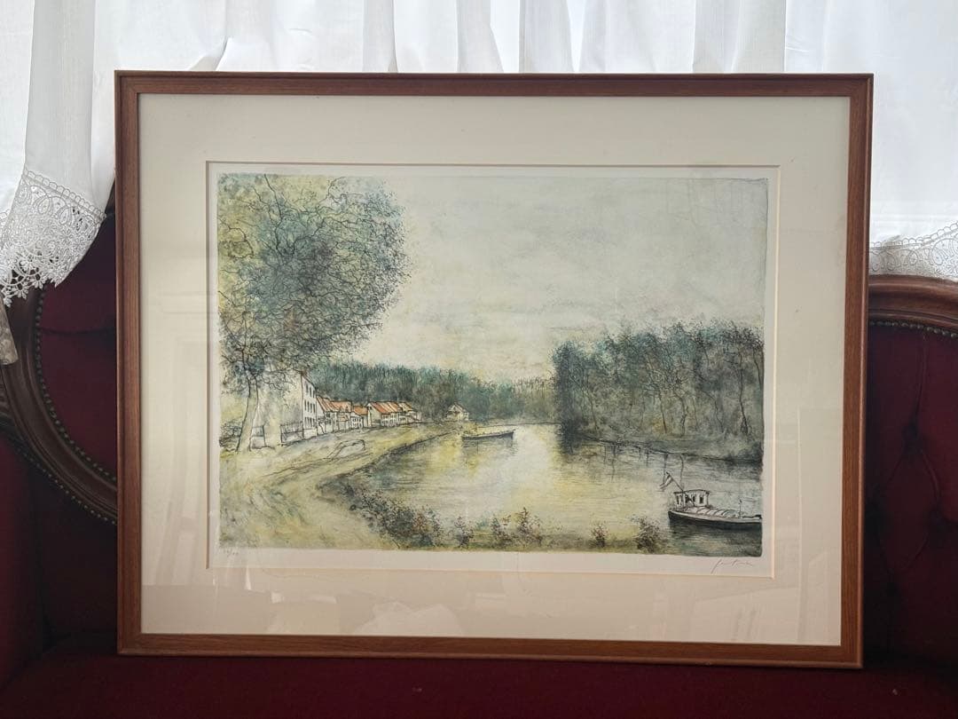 【真作】ベルナール・ガントナーFrench Landscape リトグラフ 絵画