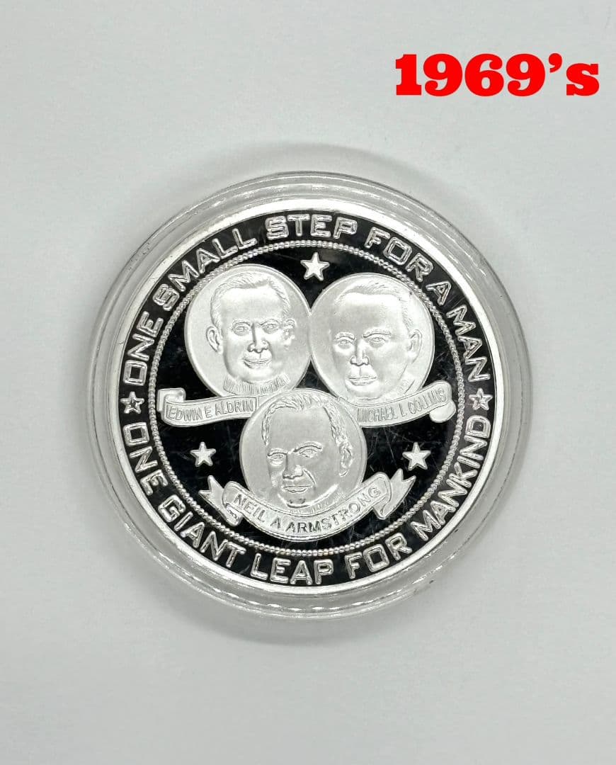 ス*ん様 アポロ １1号 ★月面着陸記念銀鍍金製記念品