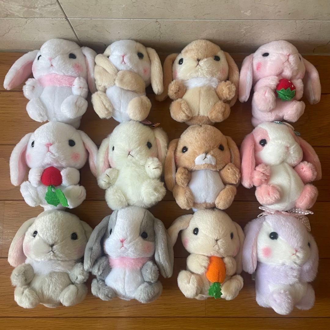 【9体まとめ売り】ぽてうさ　ロッピー　ぬいぐるみキーホルダー