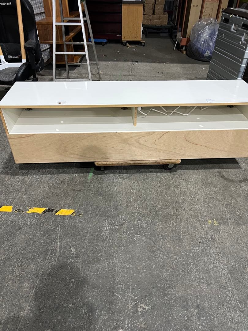 パモウナ 180テレビ台 ホワイト 木製