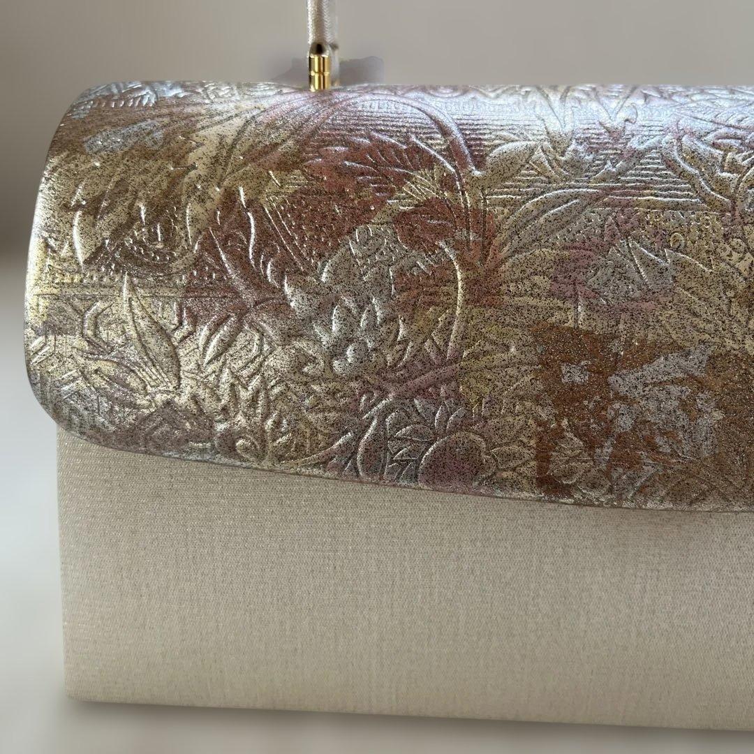 伊と忠 未使用タグ付き金彩クラフト 和装バッグ フォーマルバッグ 高品質