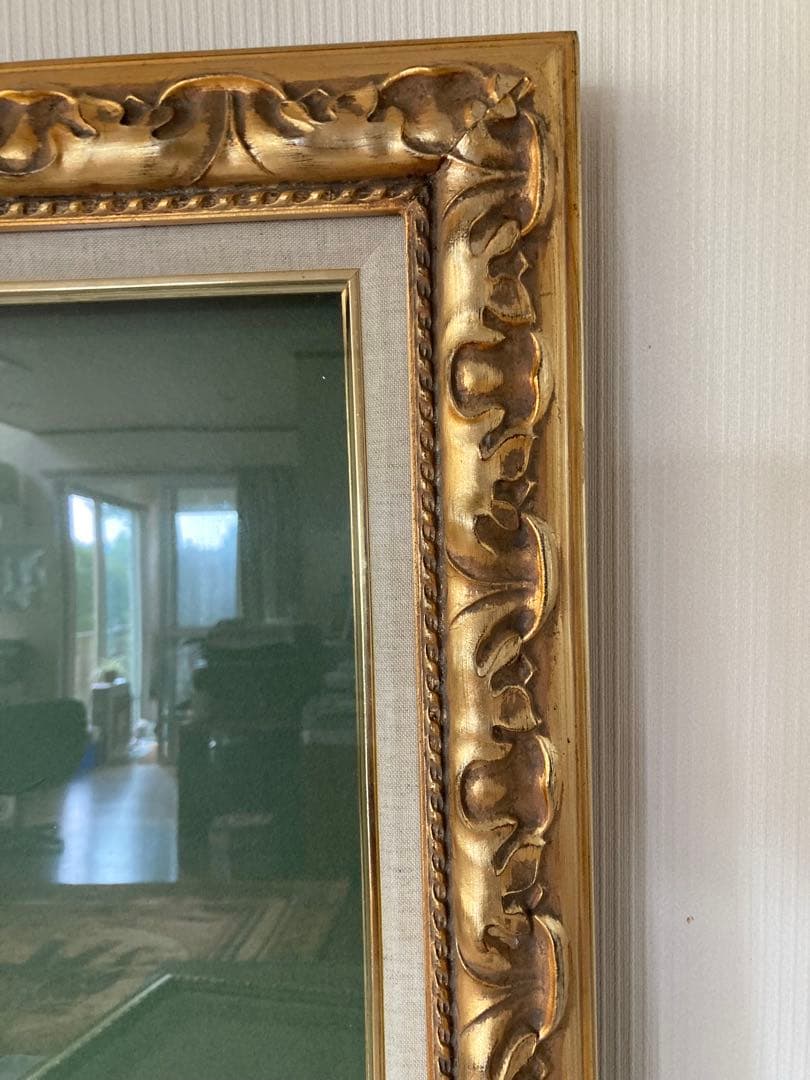 新品　F8 油絵　油彩　額縁　フレーム　金　ゴールド　ヨーロピアン