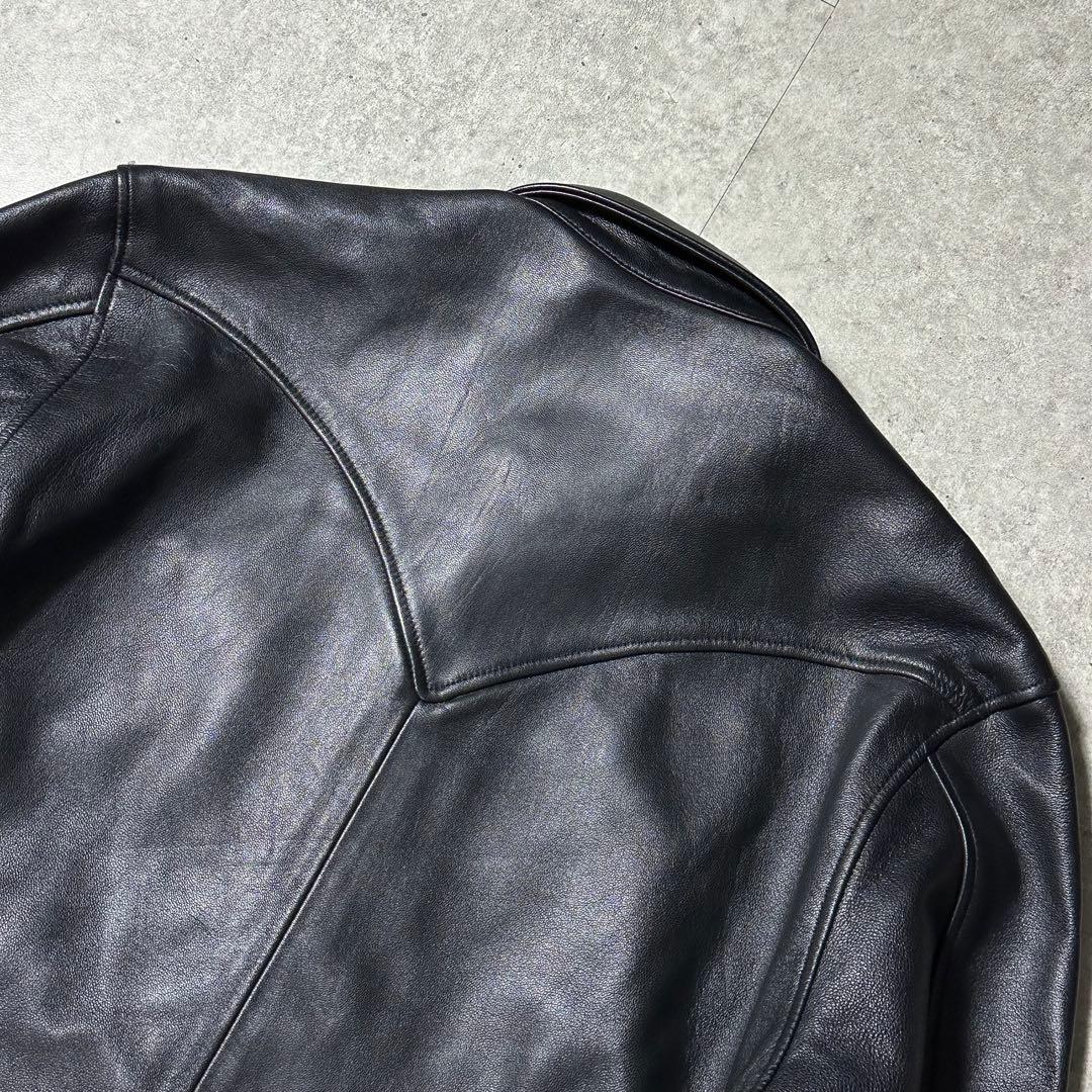 ほぼ未使用 Schott レザー コーチジャケット ウエスタン ブラック M