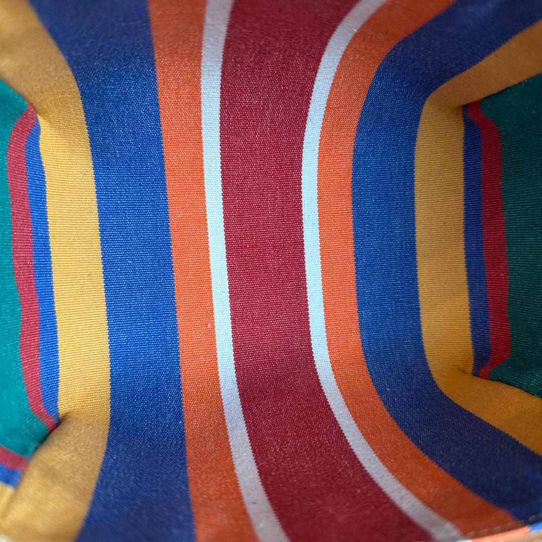 【新品】IL BISONTE レザーカゴマルチボックス マルチストライプ×ヌメ☆