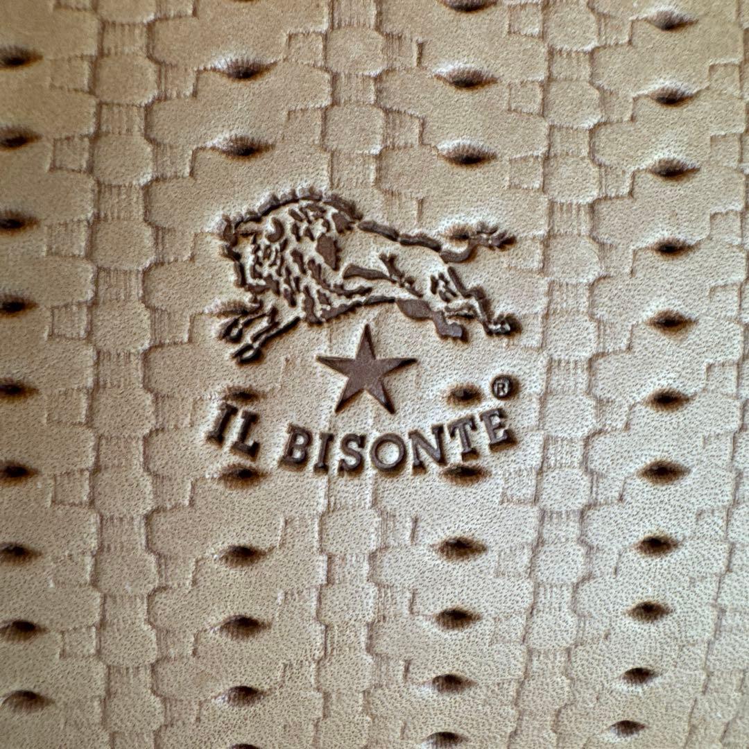 【新品】IL BISONTE レザーカゴマルチボックス マルチストライプ×ヌメ☆