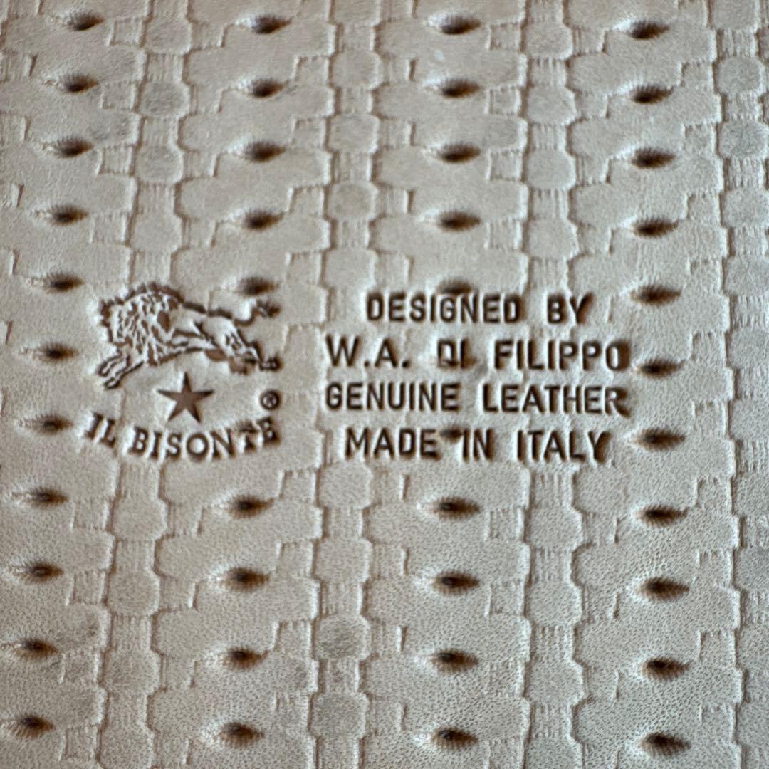 【新品】IL BISONTE レザーカゴマルチボックス マルチストライプ×ヌメ☆