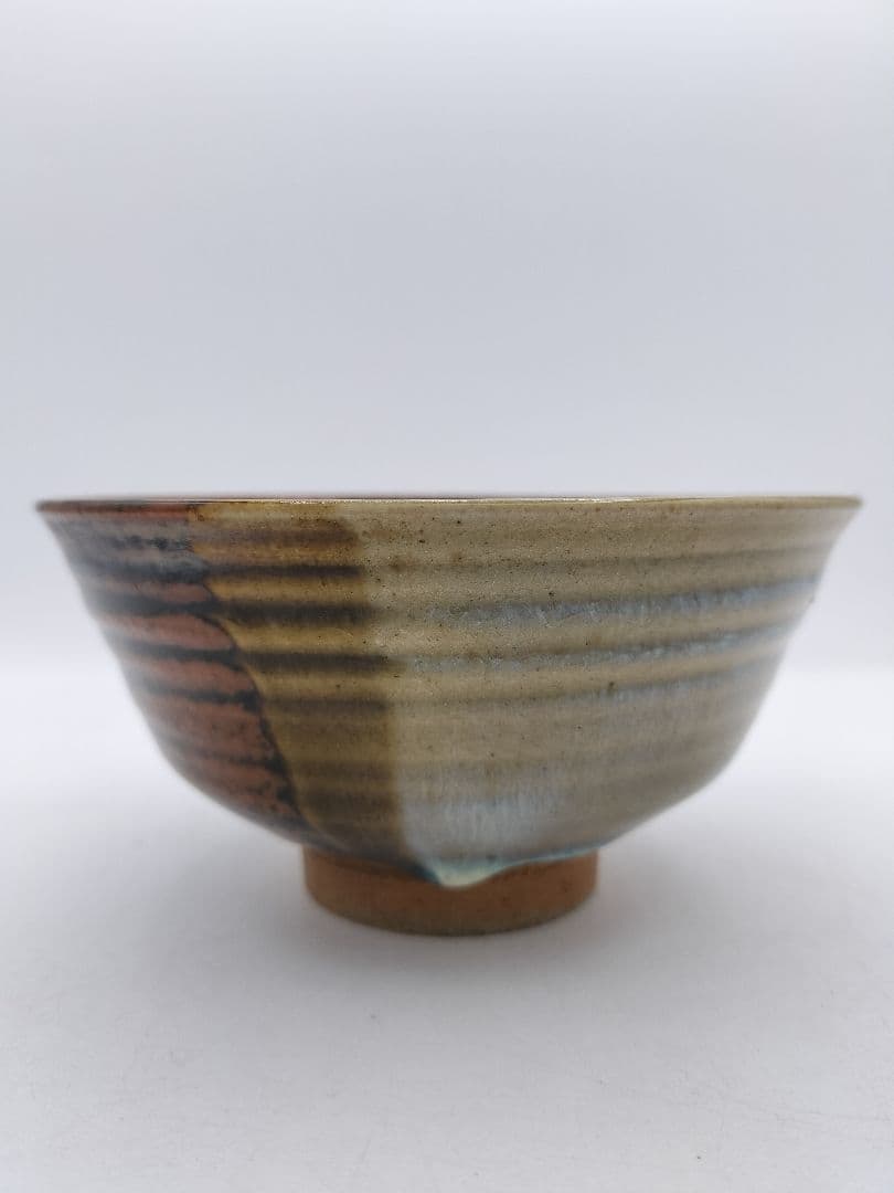 c489 茶碗 掛分 遠州七窯　膳所　淡海陽炎園 木箱 茶道具 古物