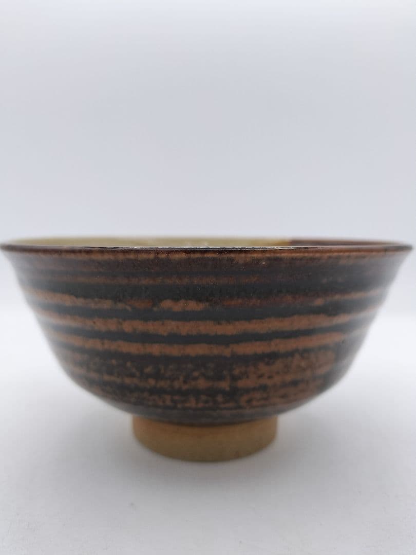 c489 茶碗 掛分 遠州七窯　膳所　淡海陽炎園 木箱 茶道具 古物