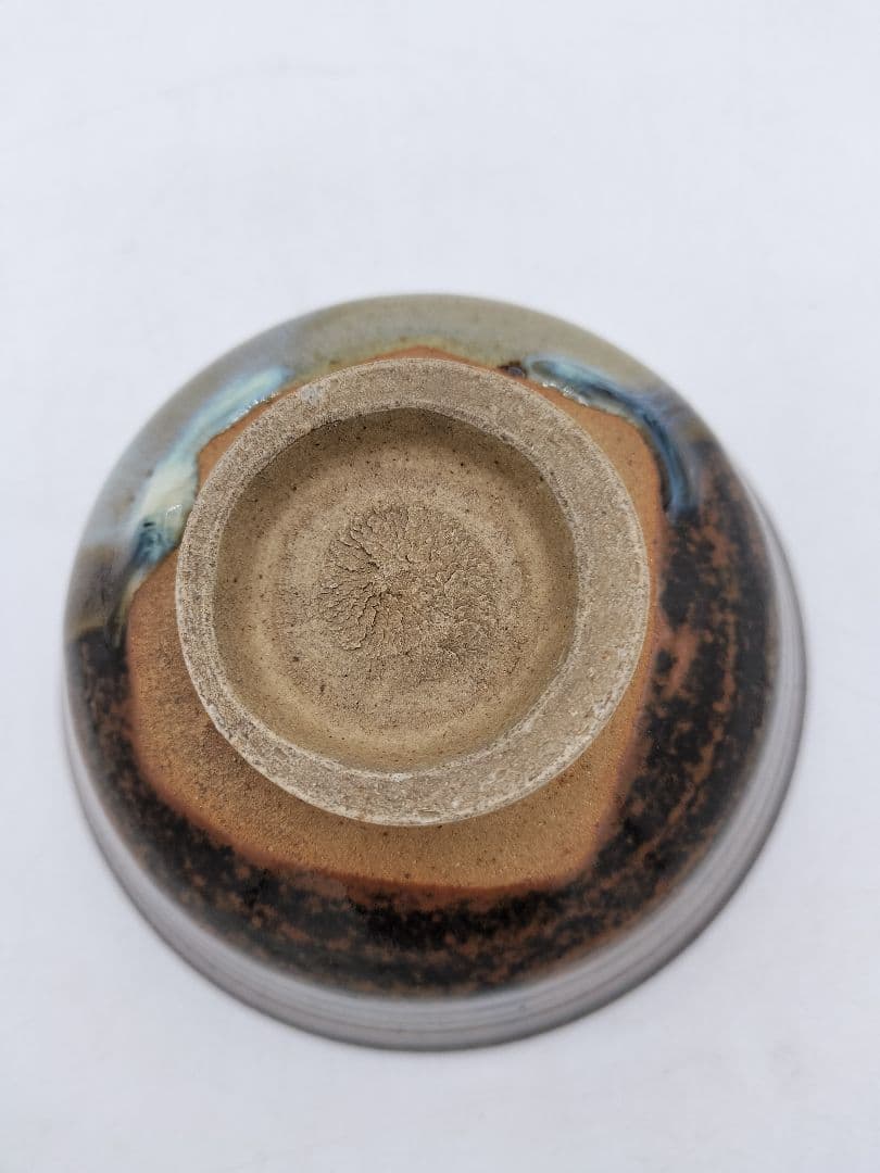 c489 茶碗 掛分 遠州七窯　膳所　淡海陽炎園 木箱 茶道具 古物