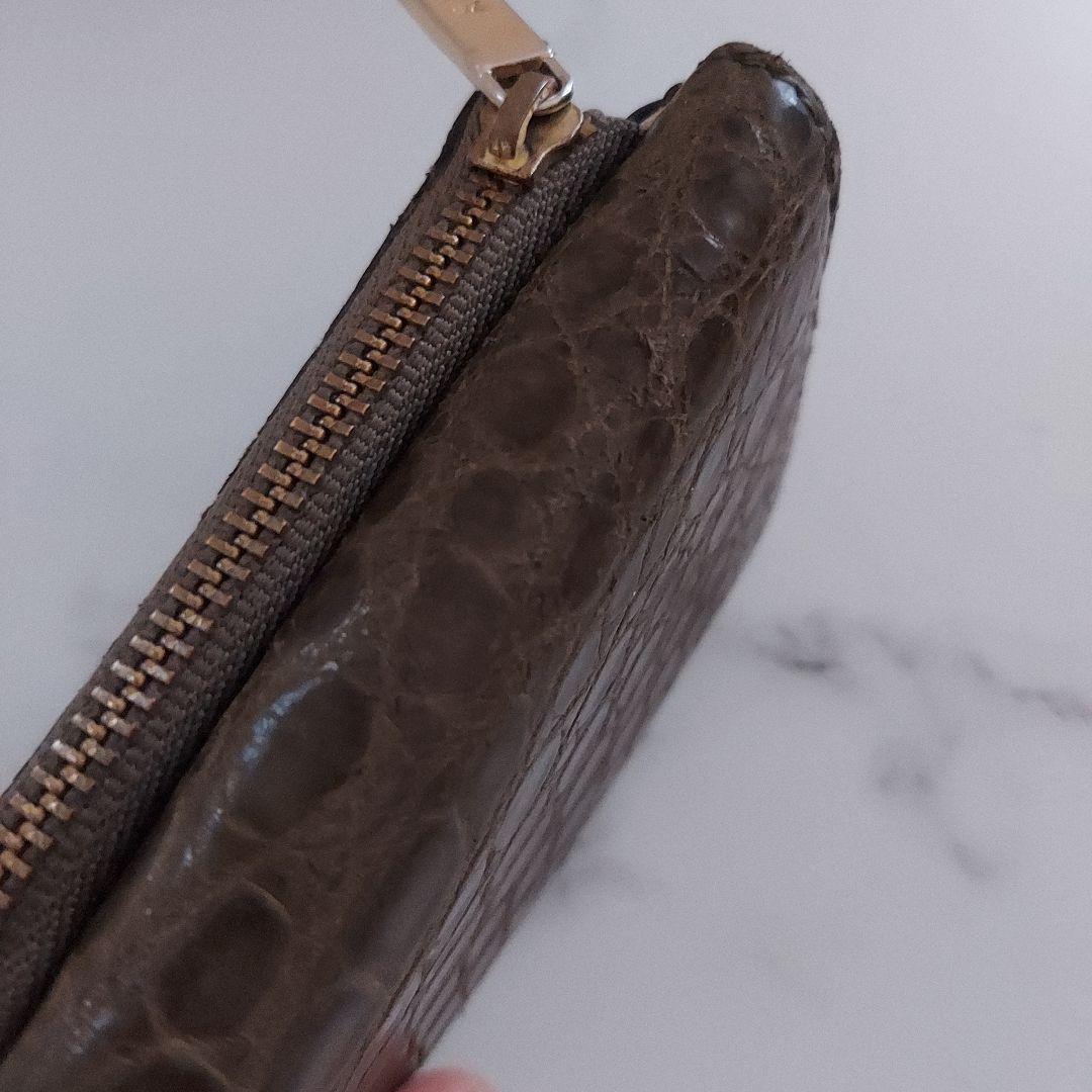 あ*ひ様 ATAO 三つ折り財布 オリーブ クロコダイル