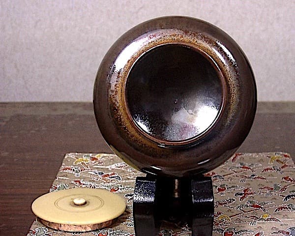 京焼・清水焼　橋本永豊 作「さが」茶入　２点　無傷　仕覆　箱保護　保証。