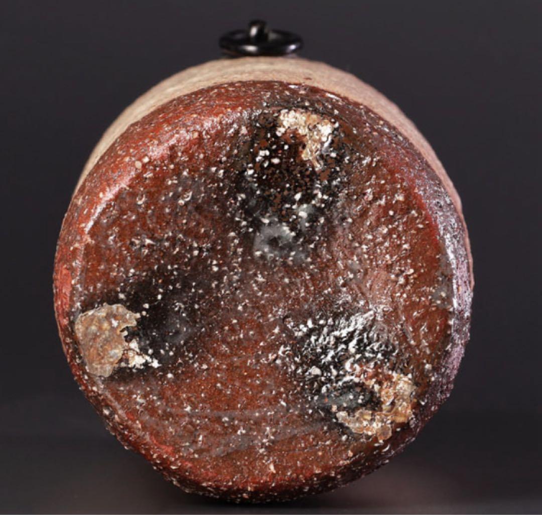 萩焼　十二代田原陶兵衛造 旅枕掛　花入 茶道具 保証品