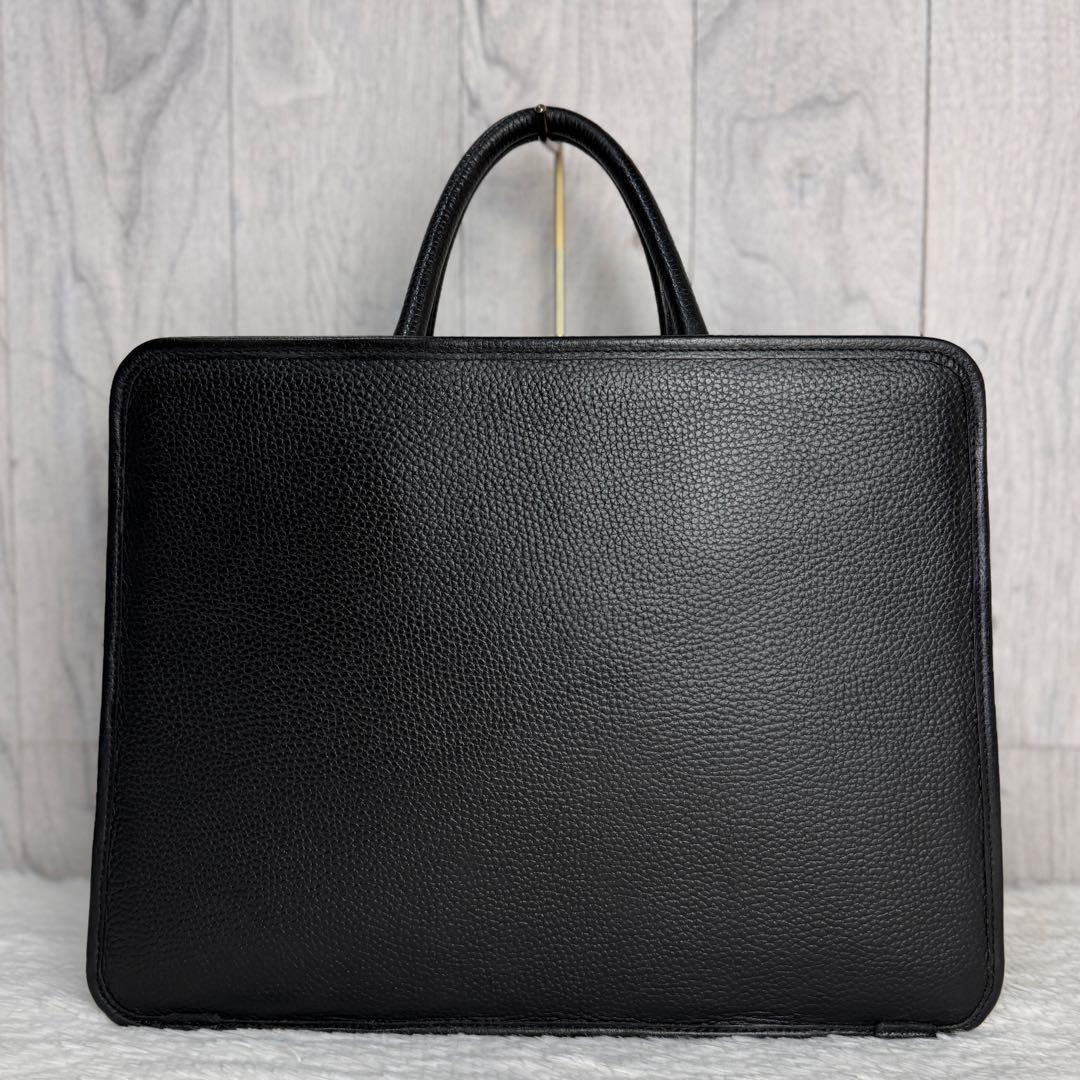 美品♡A4可♡HushTug ハッシュタグ ボックス レザー ビジネスバッグ