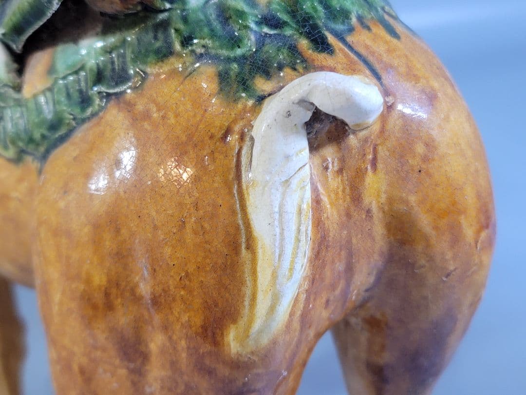 DT596 中国 唐三彩 駱駝 置物