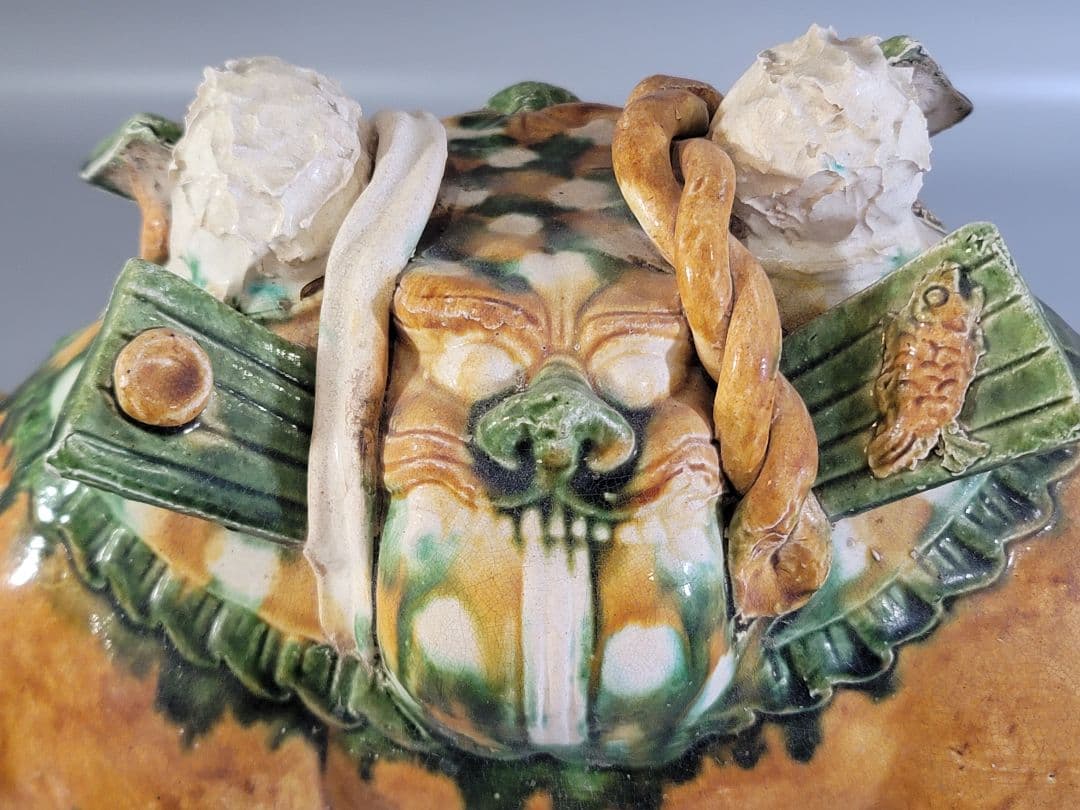 DT596 中国 唐三彩 駱駝 置物